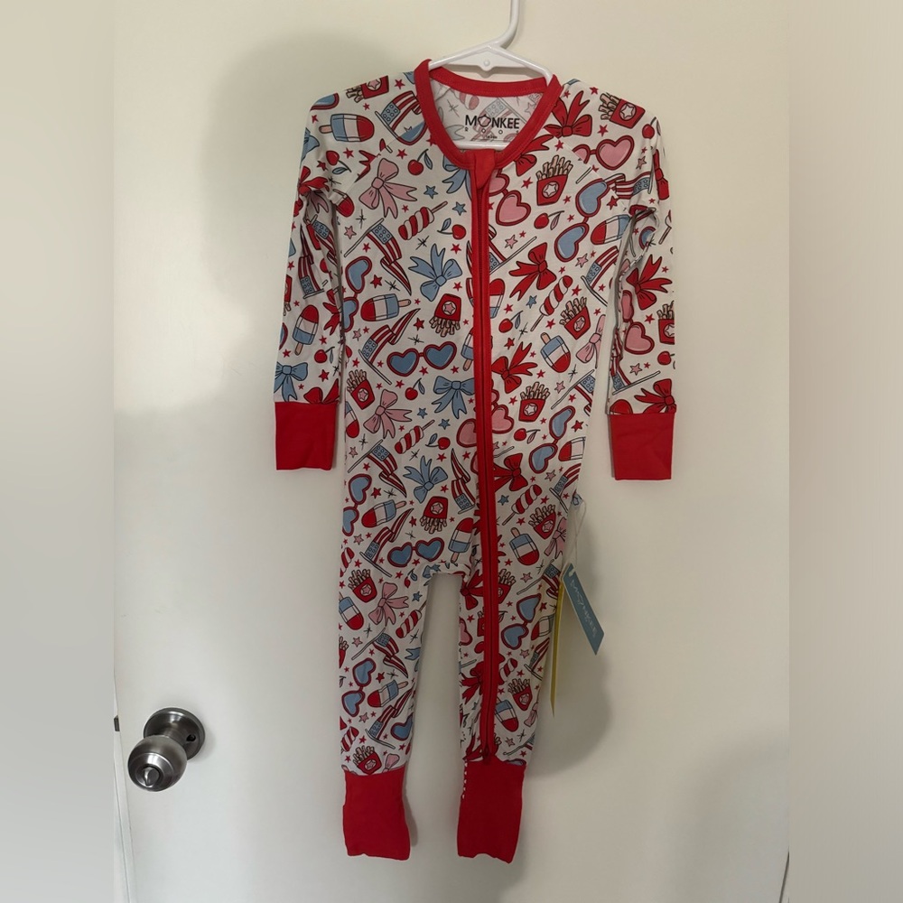 Monkeeroos American Dream Bamboo Romper Gender Neutral Size 18-24m